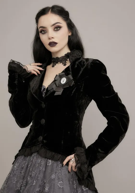 Toxic Allure Velvet Jacket sold by Dolls Kill