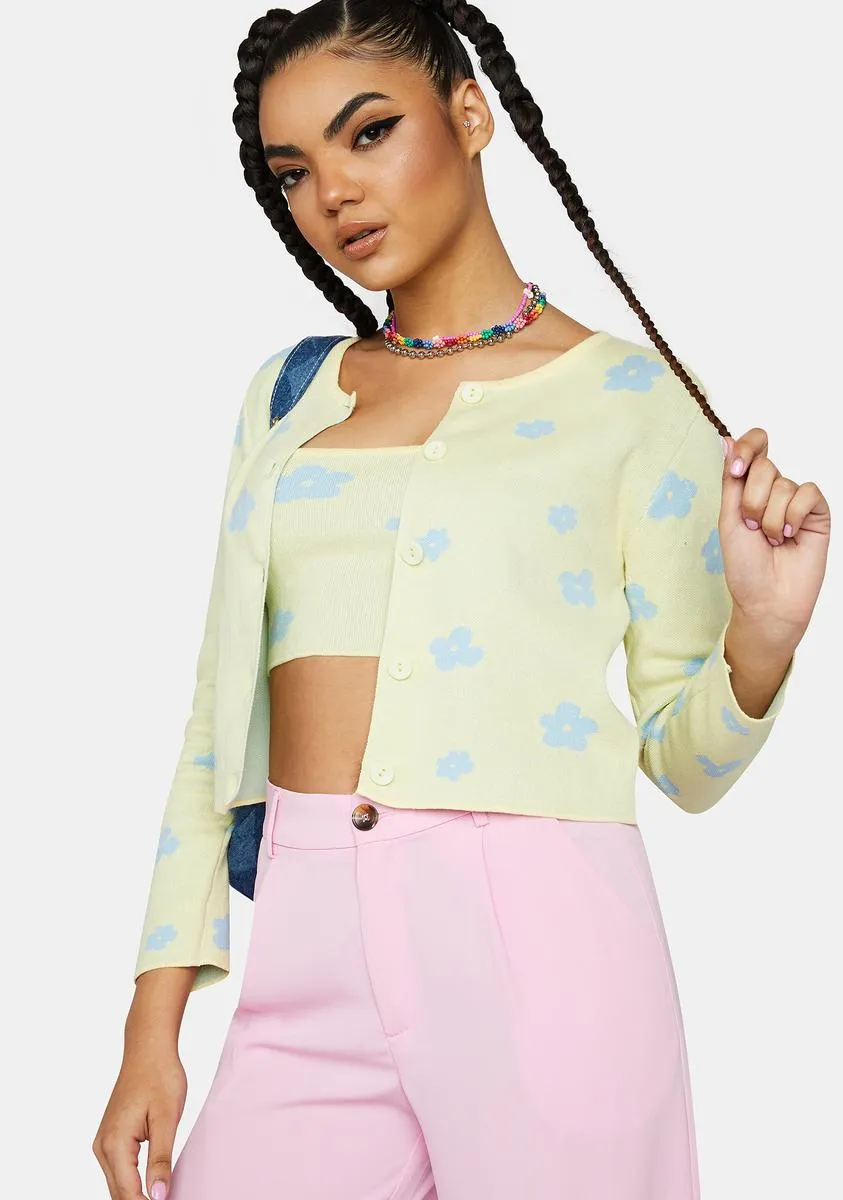 Zesty Through The Fields Floral Cropped Cardigan Top sold by Dolls Kill product image thumbnail 2