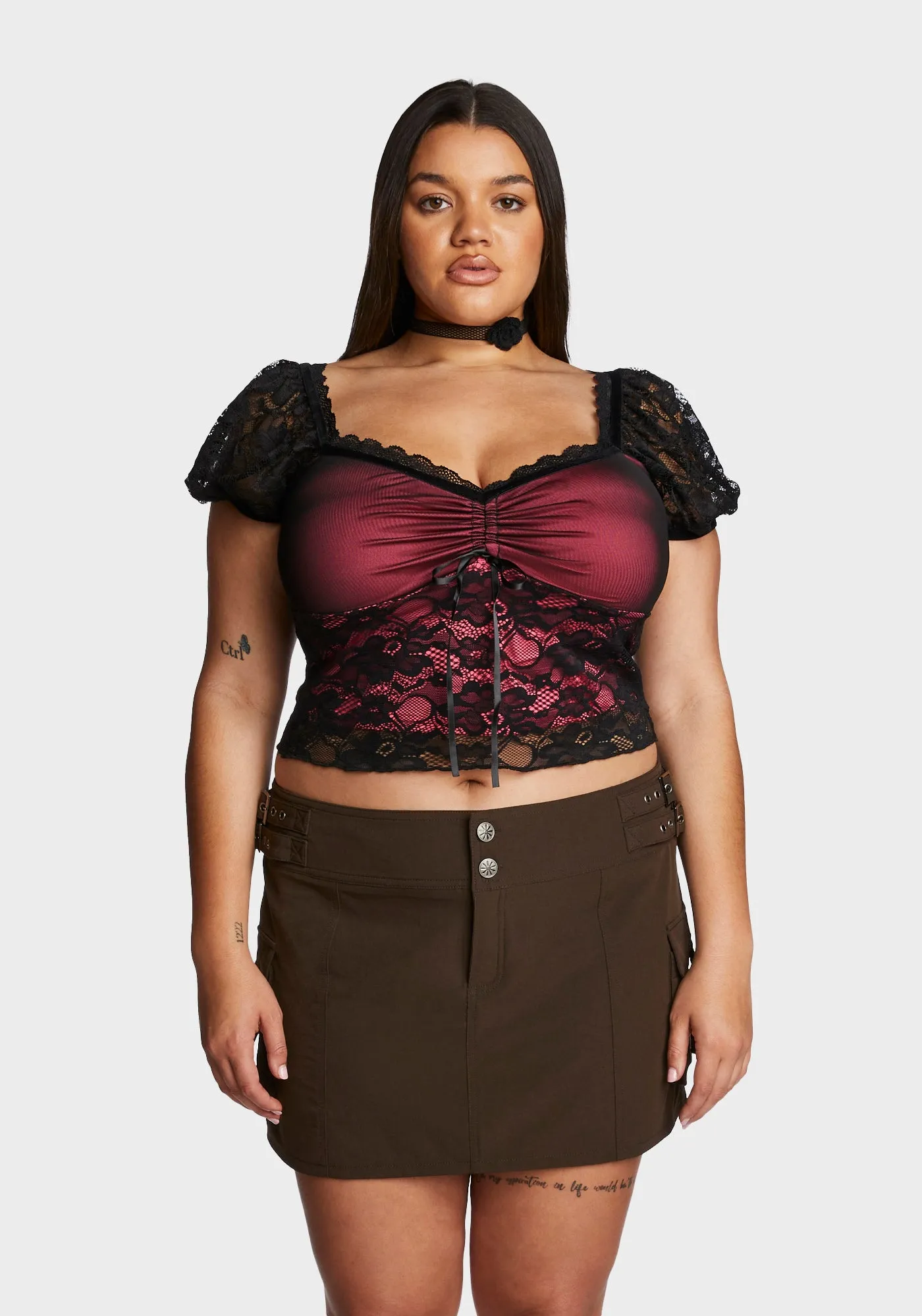 Plus Cross-Country Trip Crop Top sold by Dolls Kill