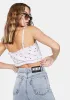 Cringe Volume Flower Top sold by Dolls Kill