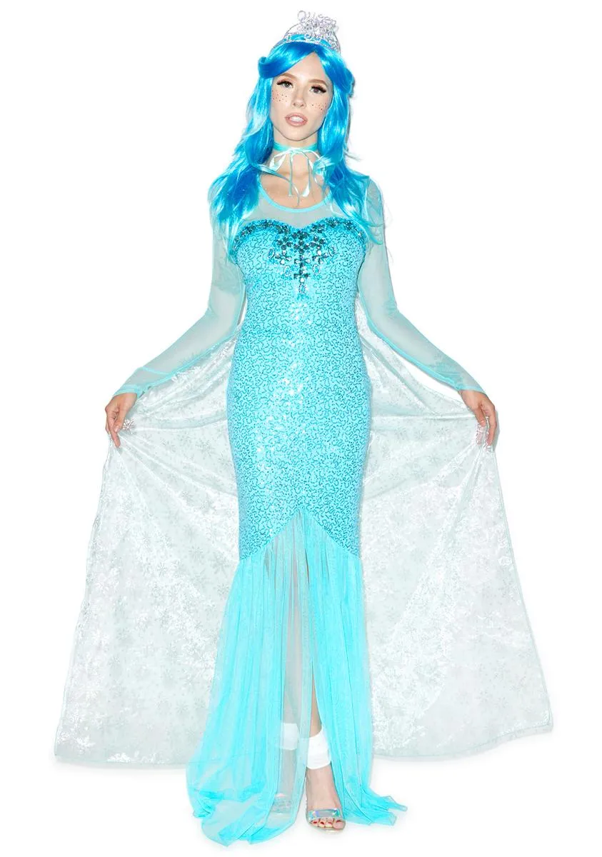 The Snow Queen Dress sold by Dolls Kill