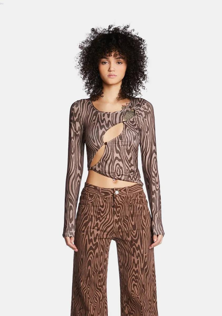 The Mind Bender Long Sleeve Top sold by Dolls Kill