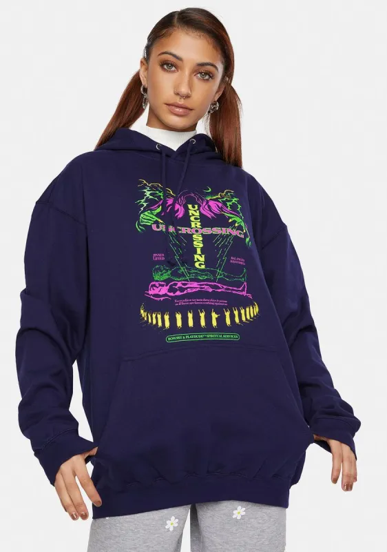 X Playdude Uncrossing Graphic Hoodie sold by Dolls Kill
