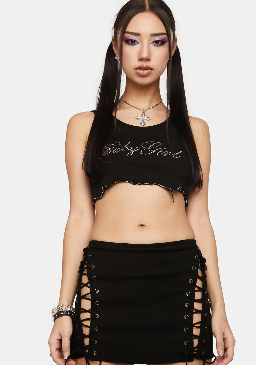 Joelle Lace-Up Micro Skirt sold by Dolls Kill product image thumbnail 2