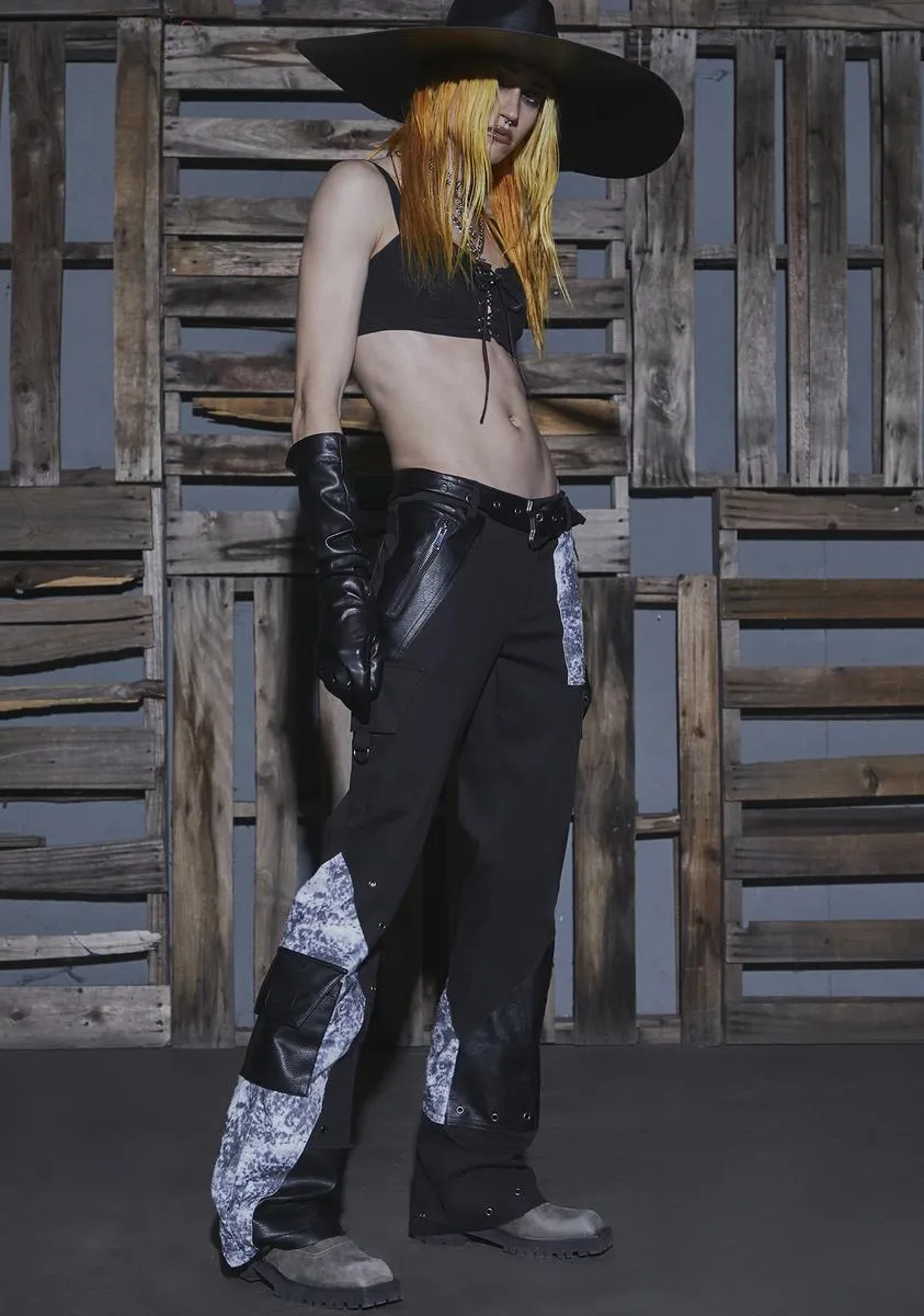 Flanger Patchwork Bootcut Pants sold by Dolls Kill product image thumbnail 2