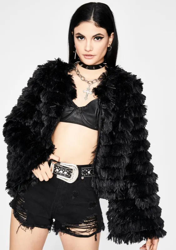Posh Flava Fringe Jacket sold by Dolls Kill