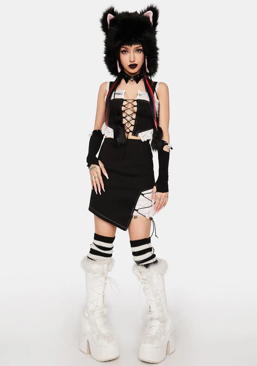 Sofia Denim Mini Skirt sold by Dolls Kill product image thumbnail 3