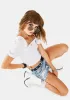 White Puff Sleeve Crop Top sold by Dolls Kill