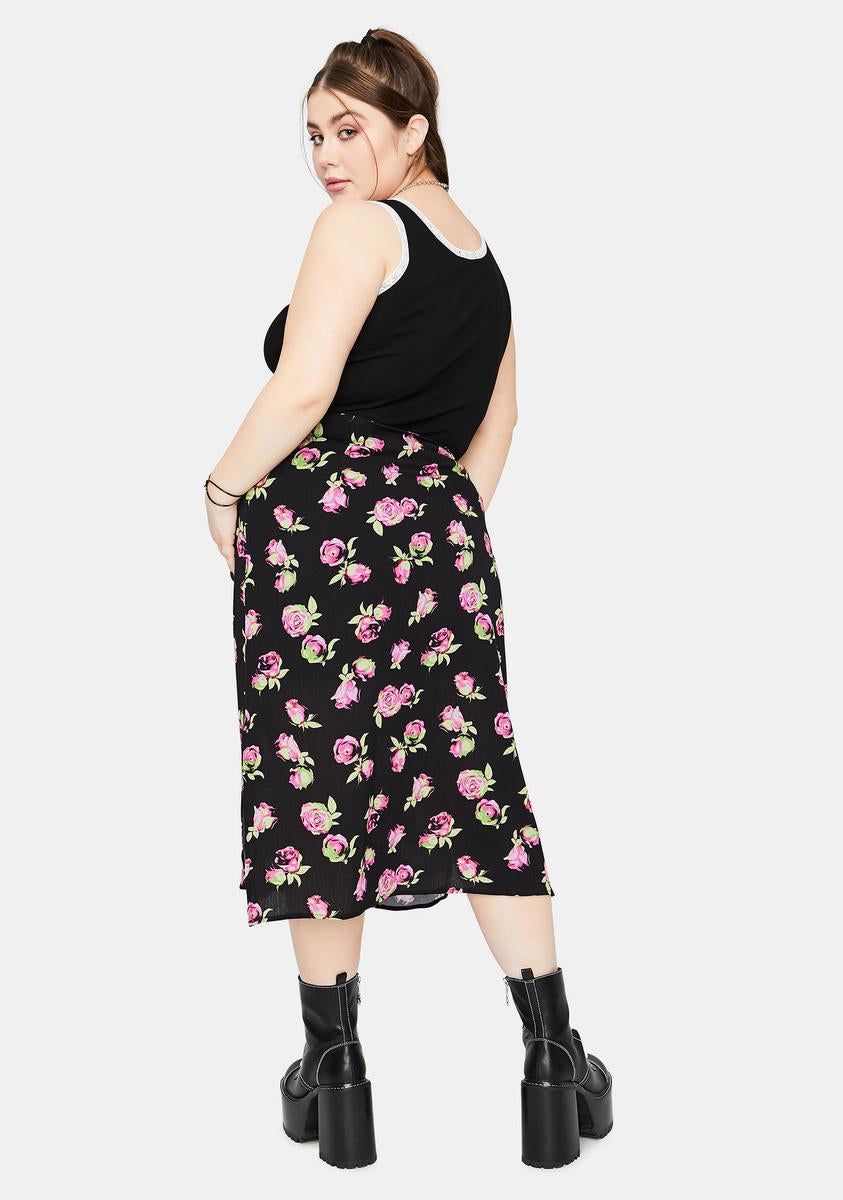 She's Lost In Yesterday Floral Midi Skirt sold by Dolls Kill product image thumbnail 4