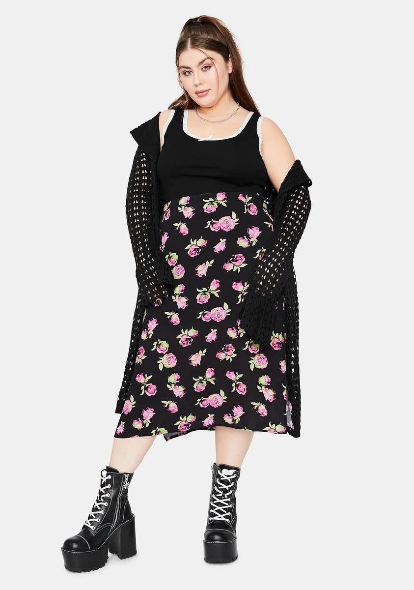 She's Lost In Yesterday Floral Midi Skirt sold by Dolls Kill product image thumbnail 2