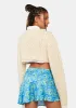 Blue Heart Print Mini Skirt sold by Dolls Kill