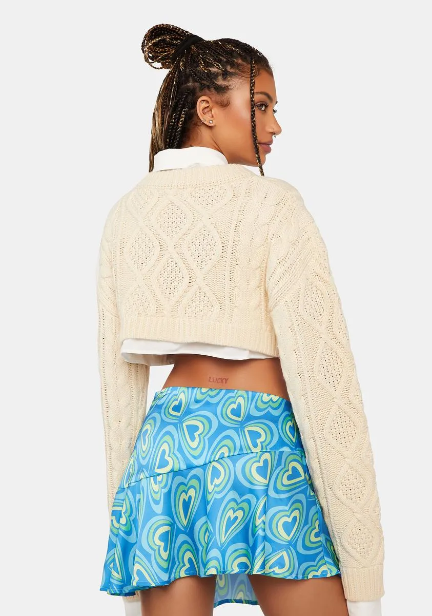 Blue Heart Print Mini Skirt sold by Dolls Kill product image thumbnail 4