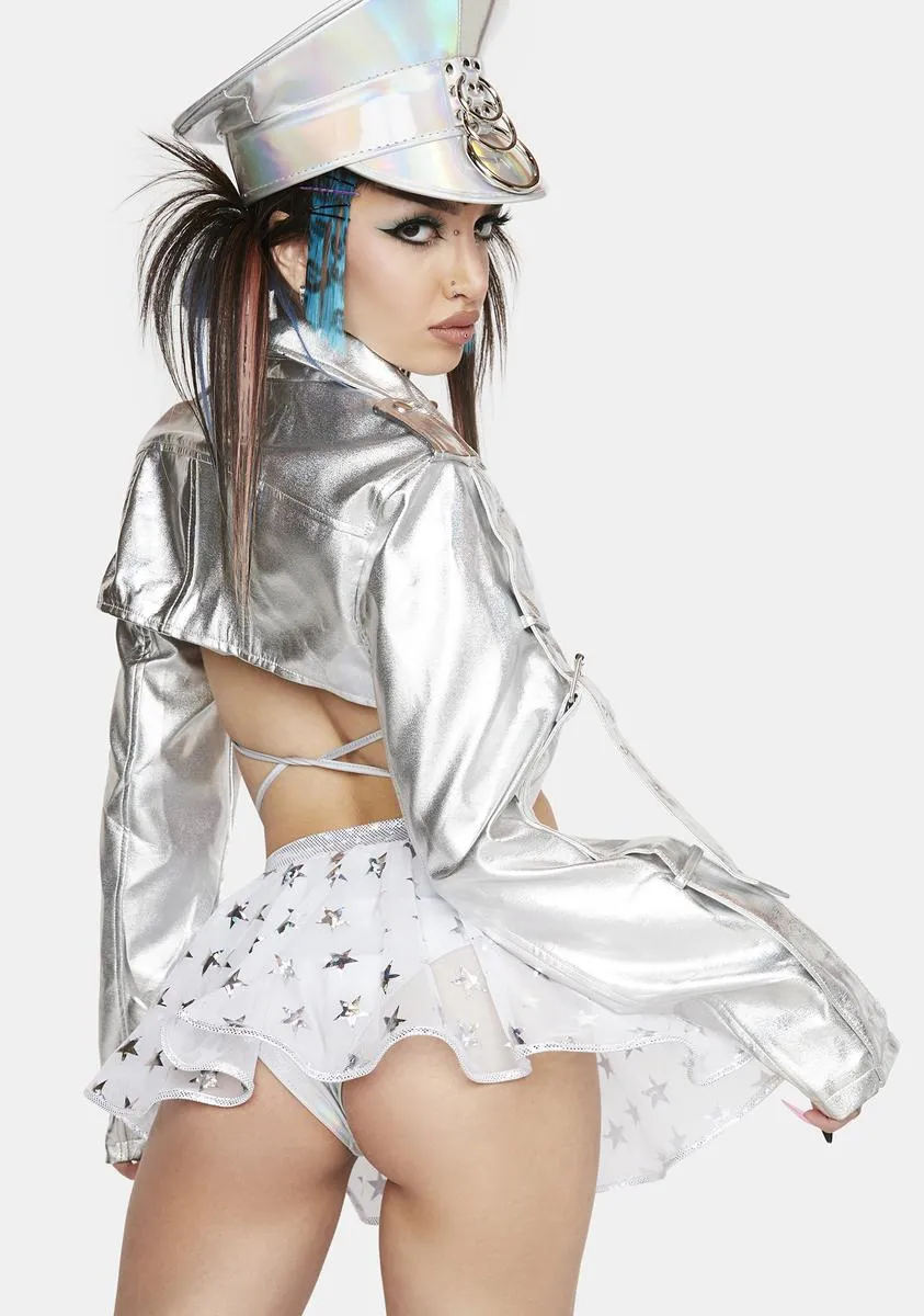 Holo Stars Mesh Mini Skirt sold by Dolls Kill product image thumbnail 4