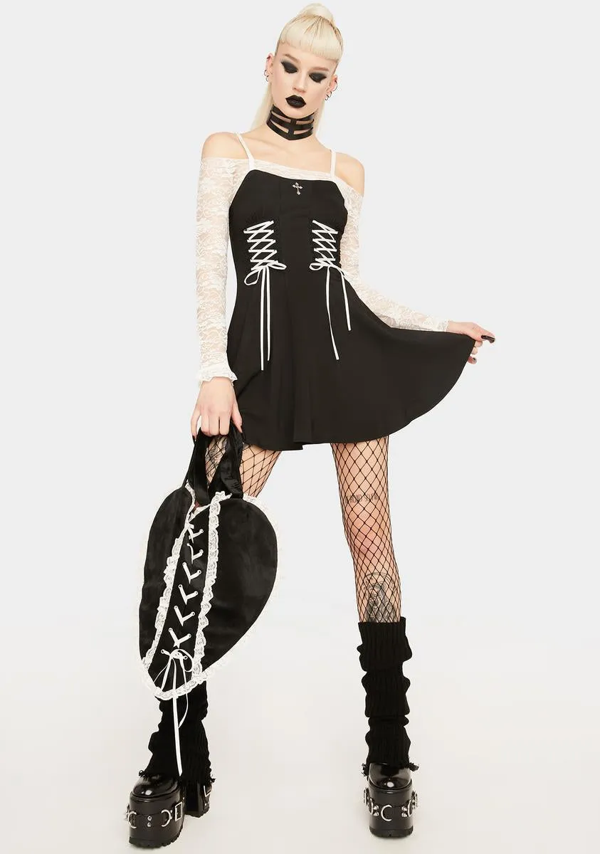 Holo Stars Mesh Mini Skirt sold by Dolls Kill