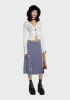 Plum Staring Problem Layered Midi Skirt sold by Dolls Kill