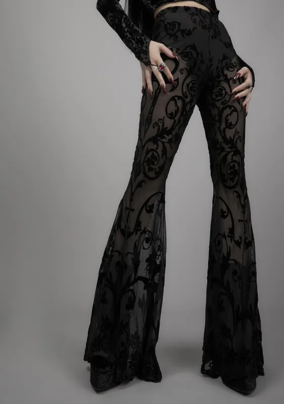 Midnight's Embrace Mesh Flares sold by Dolls Kill