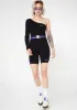 One Sleeve Black Bodysuit sold by Dolls Kill