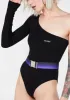 One Sleeve Black Bodysuit sold by Dolls Kill