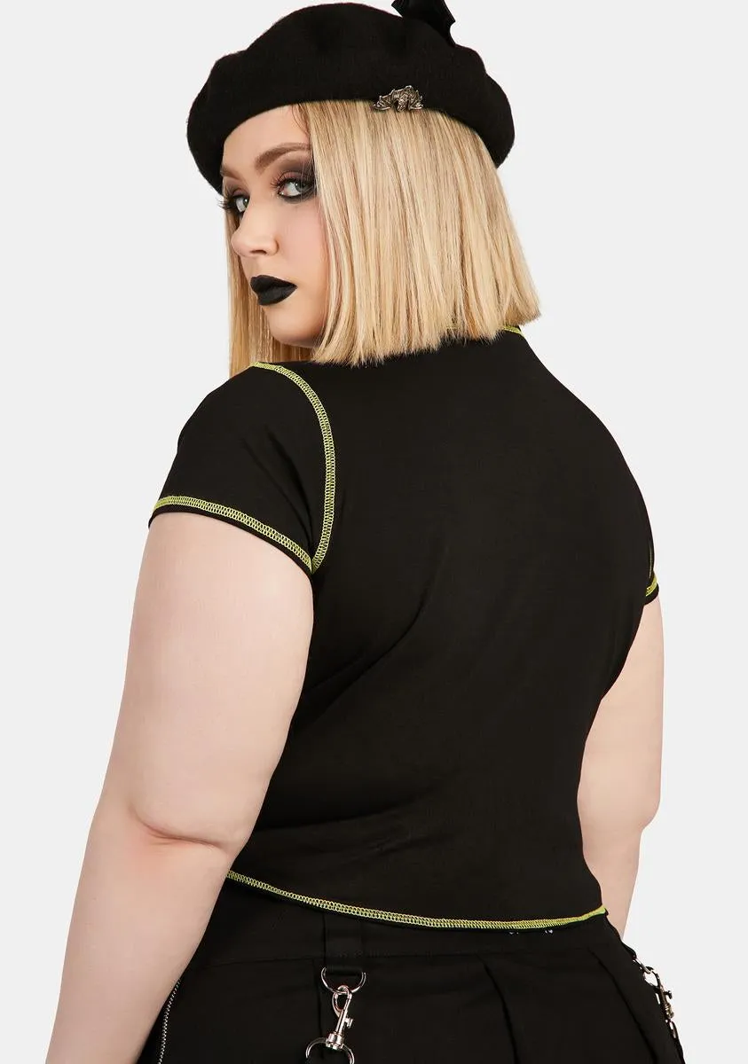 Plus Angsty As Ever Crop Tee sold by Dolls Kill product image thumbnail 4