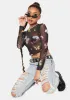 Soaring Fantasy Butterfly Mesh Top sold by Dolls Kill