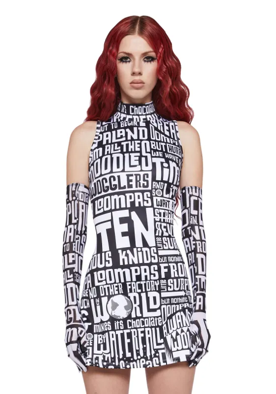 Dipping Dreams Dress With Gloves sold by Dolls Kill