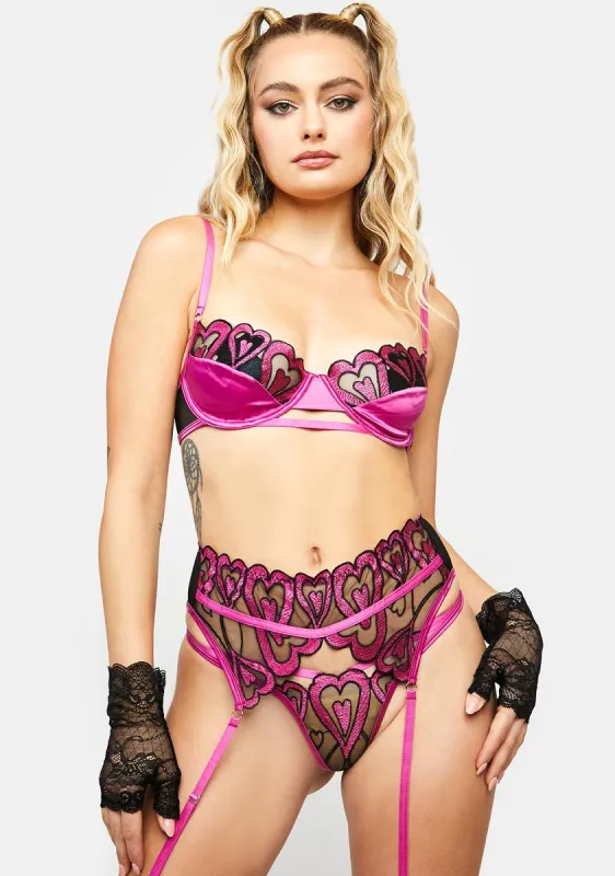 Happy Heart Lingerie Set sold by Dolls Kill