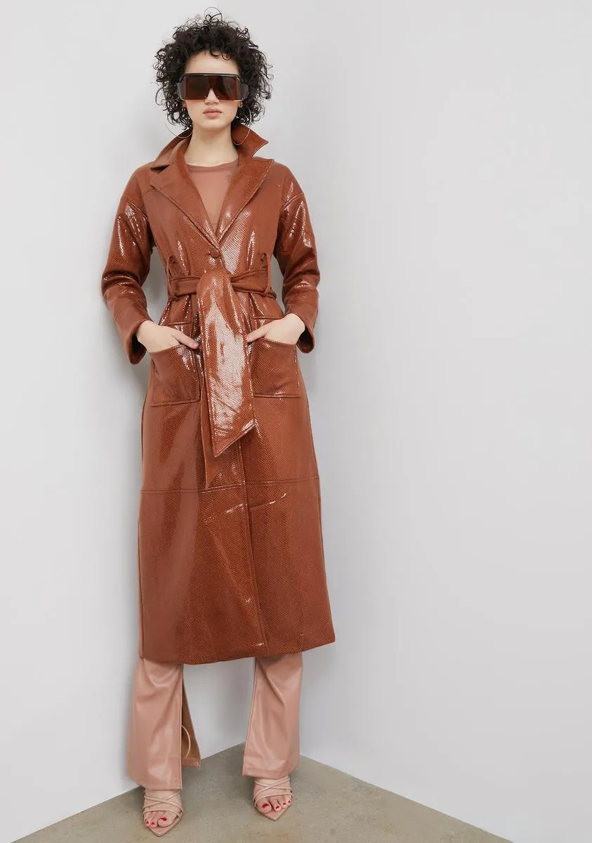 Rise To The Top Patent Trench Coat sold by Dolls Kill product image thumbnail 3