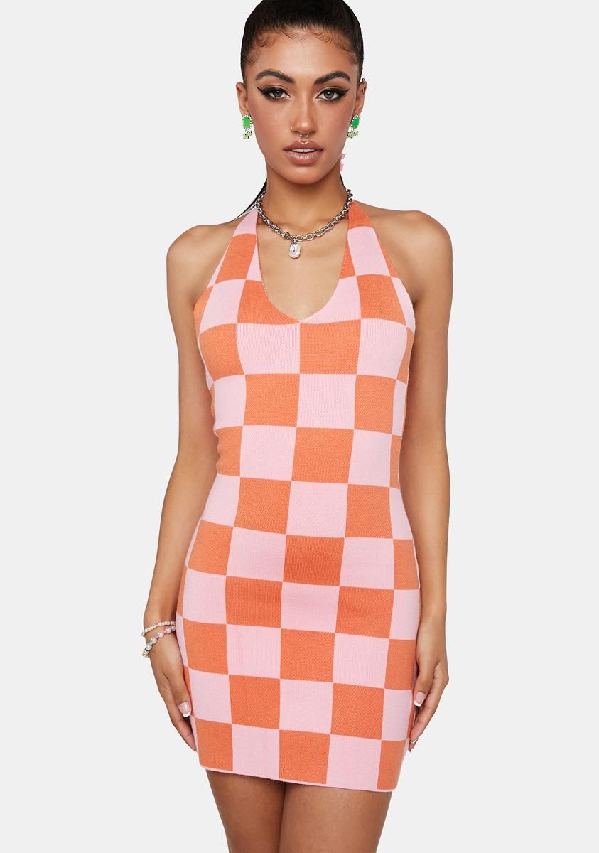 Groove Knit Halter Dress sold by Dolls Kill