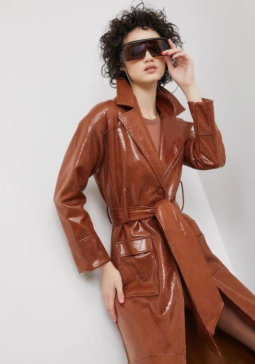 Rise To The Top Patent Trench Coat sold by Dolls Kill product image thumbnail 2