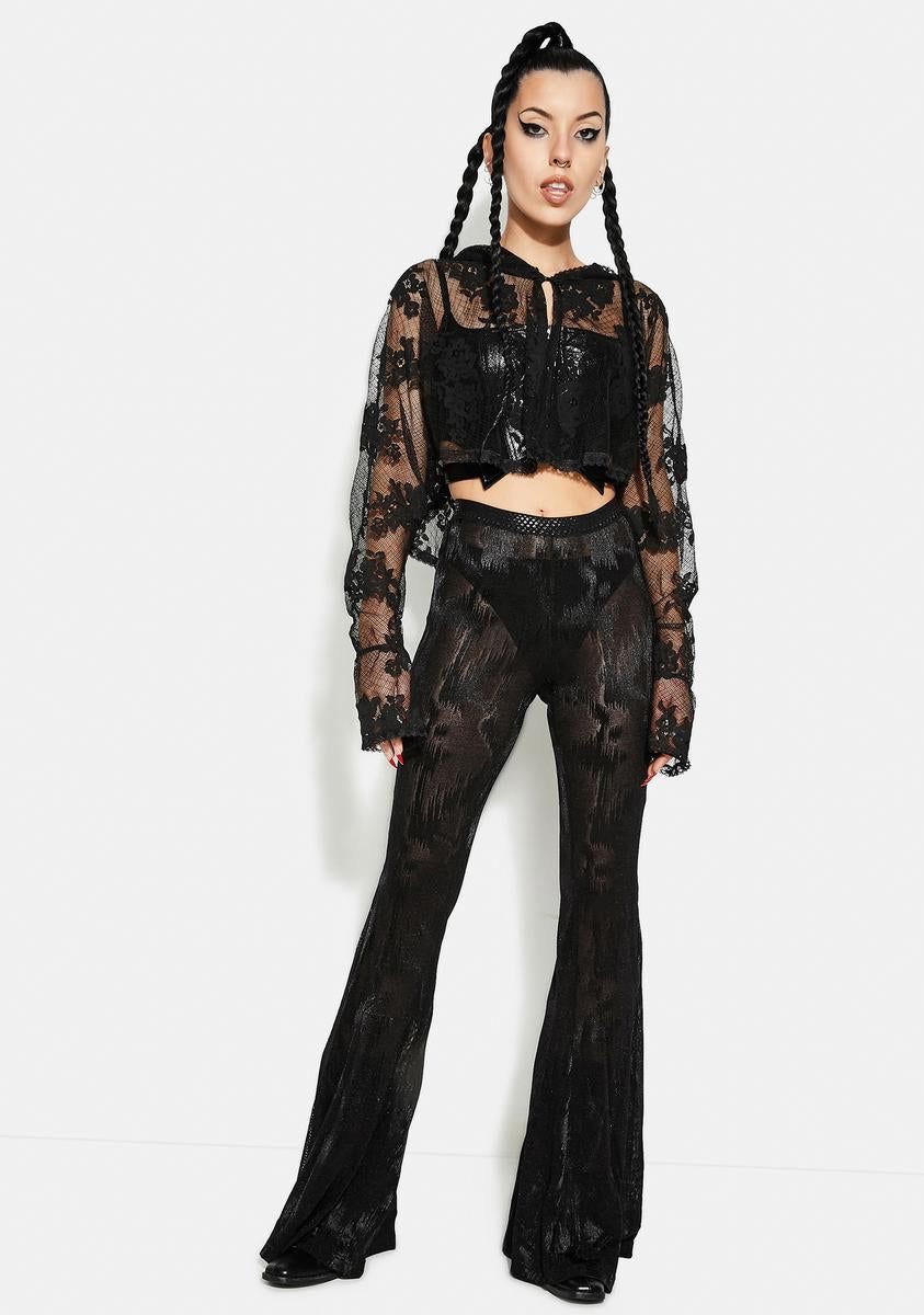 Goth Lace Sunscreen Shirt sold by Dolls Kill product image thumbnail 3