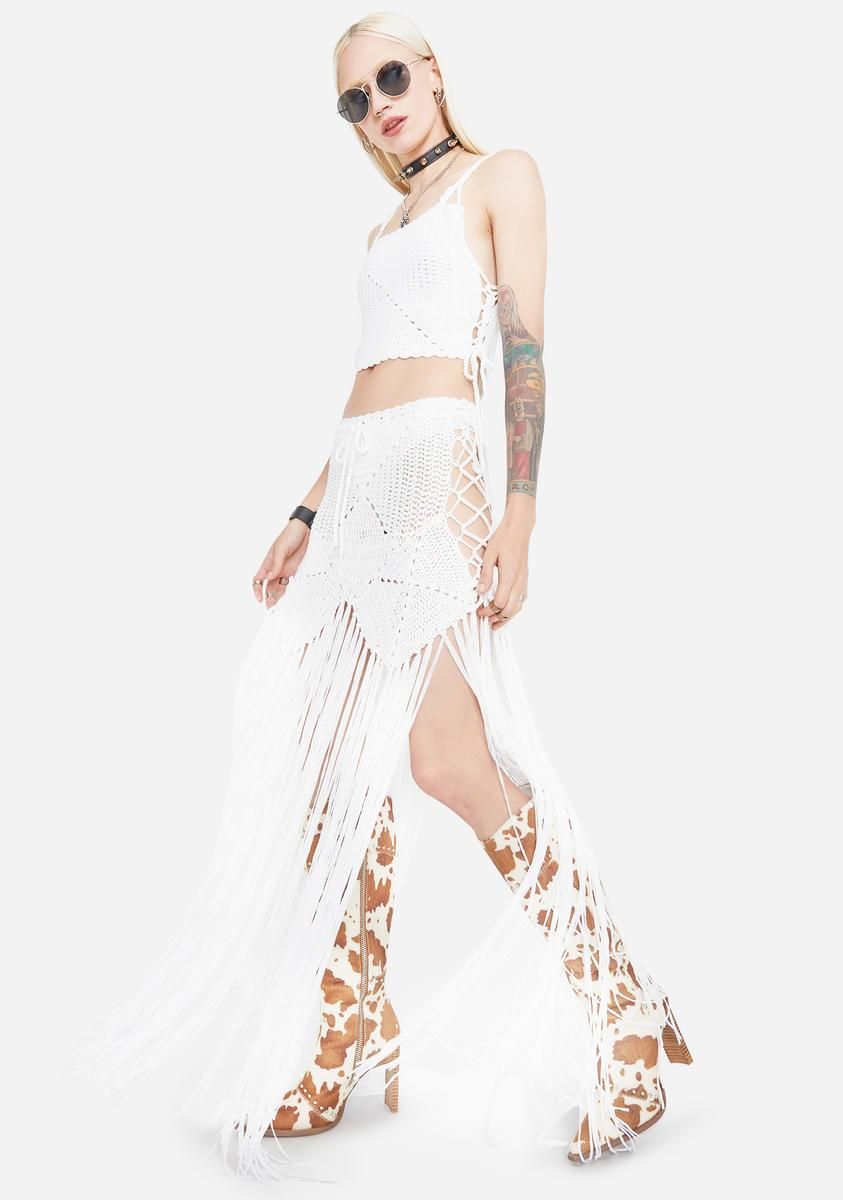 Twirl Me Crochet Skirt Set sold by Dolls Kill product image thumbnail 3