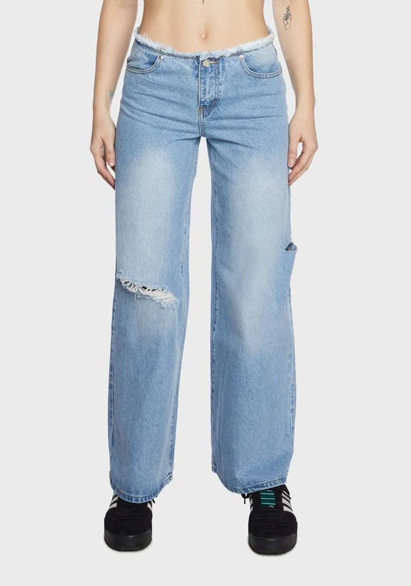 Jaycee Low Waist Wide Leg Jeans sold by Dolls Kill