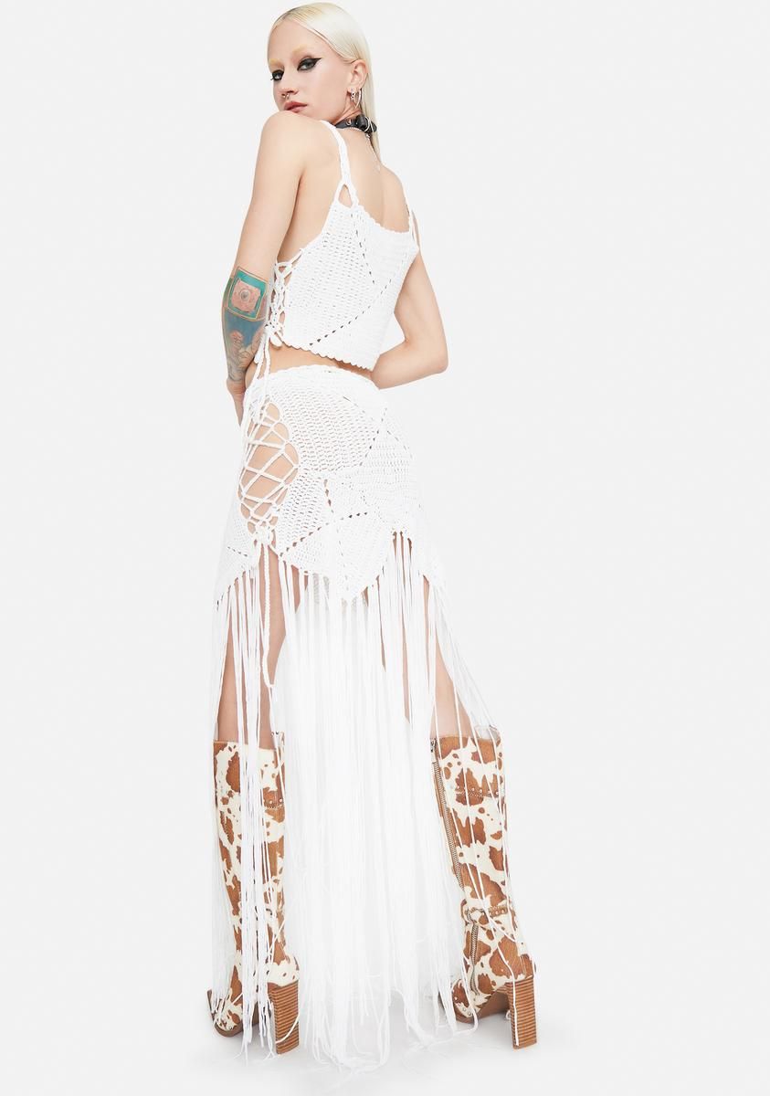 Twirl Me Crochet Skirt Set sold by Dolls Kill product image thumbnail 4