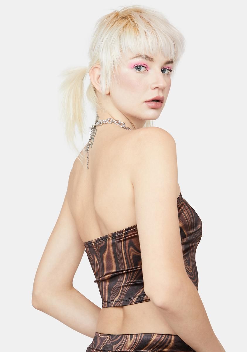 Little Pick Me Up Satin Tube Top sold by Dolls Kill product image thumbnail 4