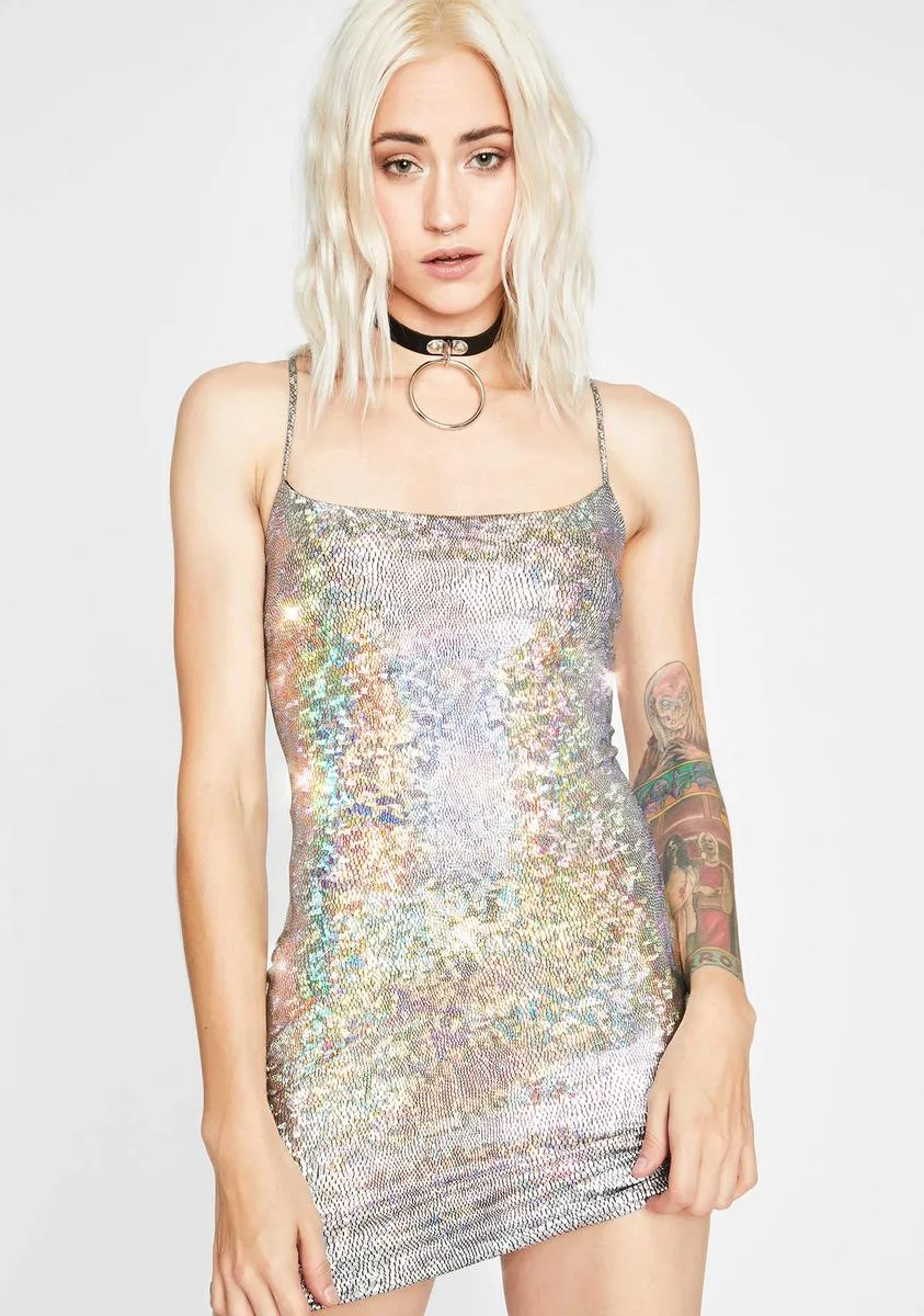 Freaky Space Stunt Holographic Dress sold by Dolls Kill