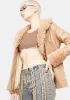 Would You Rather Fur Trim Coat sold by Dolls Kill