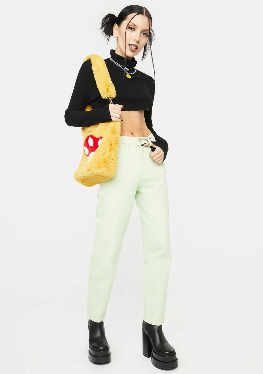 Pastel Green Denim Mom Jeans sold by Dolls Kill product image thumbnail 2