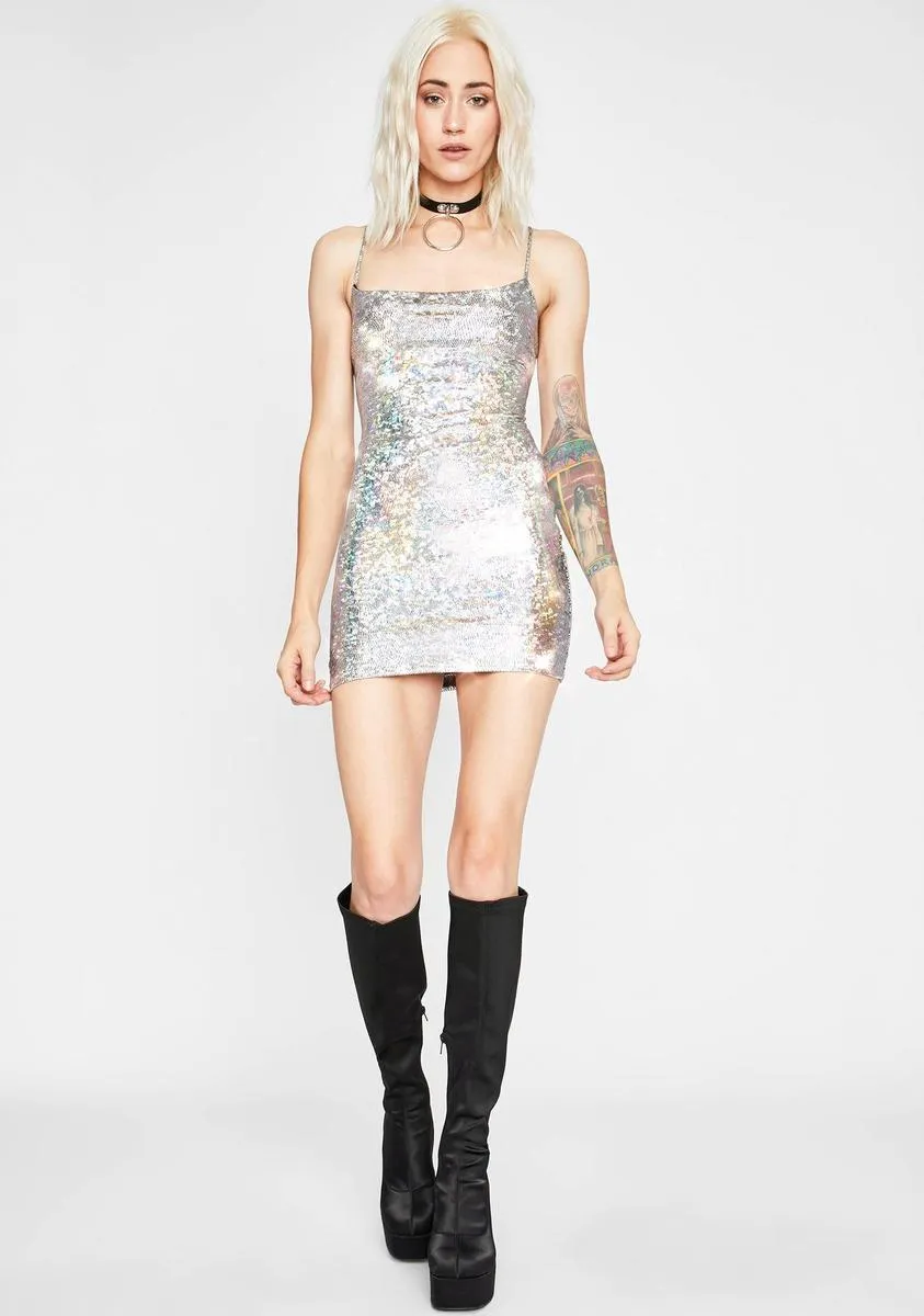 Freaky Space Stunt Holographic Dress sold by Dolls Kill product image thumbnail 3