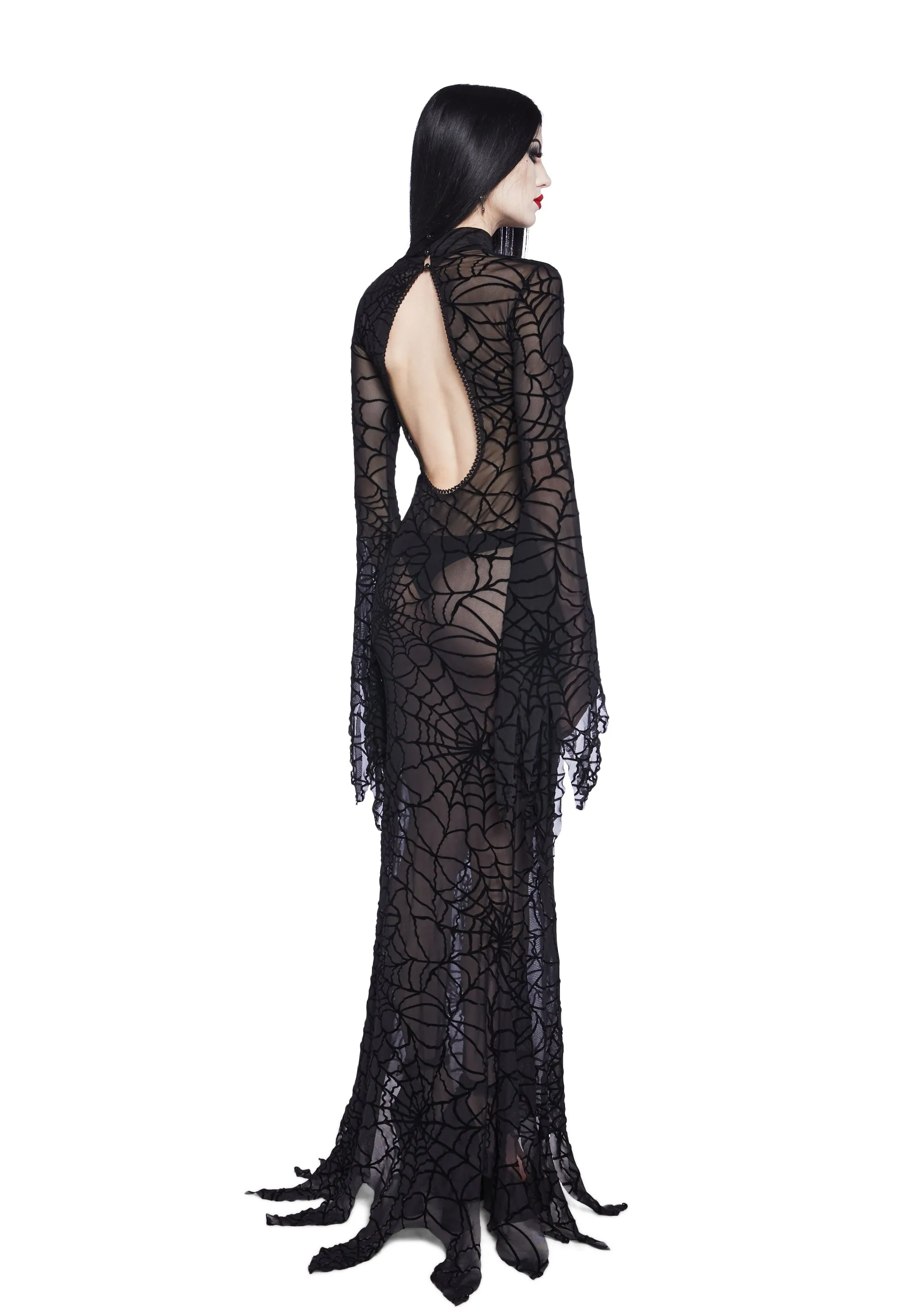 Dame Web Maxi Dress sold by Dolls Kill product image thumbnail 4