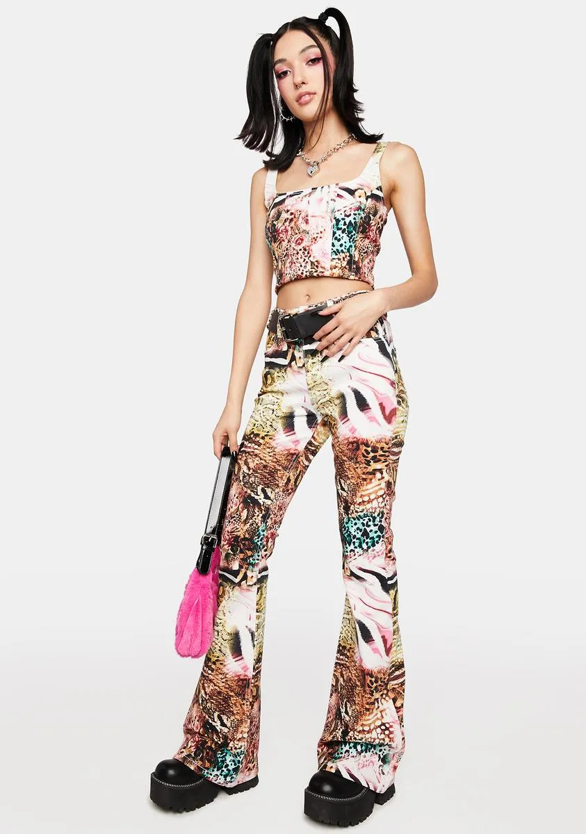 Animal Flared Jeans sold by Dolls Kill product image thumbnail 3