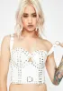 White Rock Mentality Studded Bustier sold by Dolls Kill