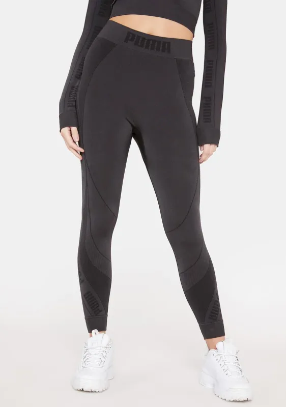 Black Evostripe Evoknit  Leggings sold by Dolls Kill