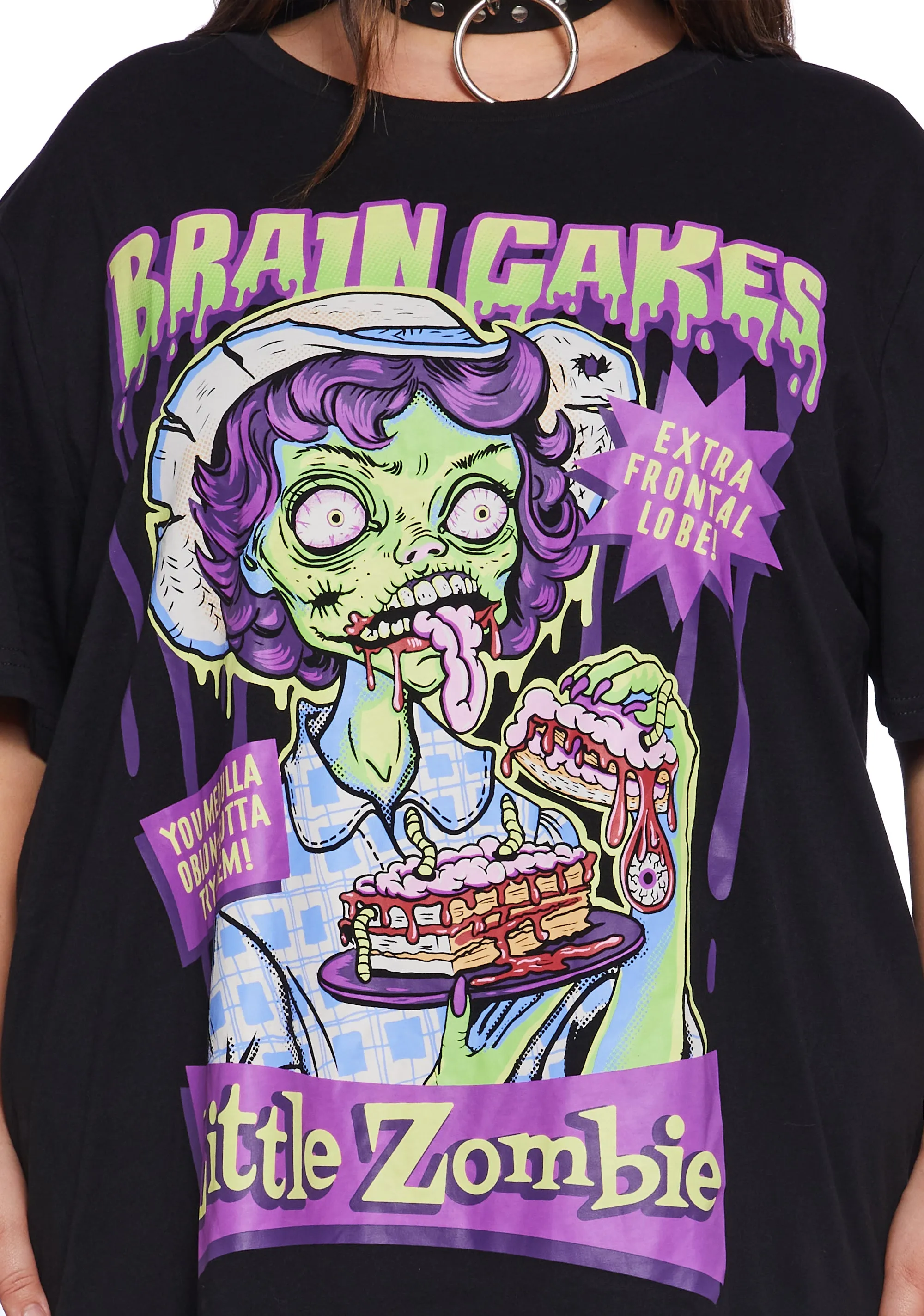 Plus Brain Food Glow In The Dark Graphic Tee sold by Dolls Kill product image thumbnail 5
