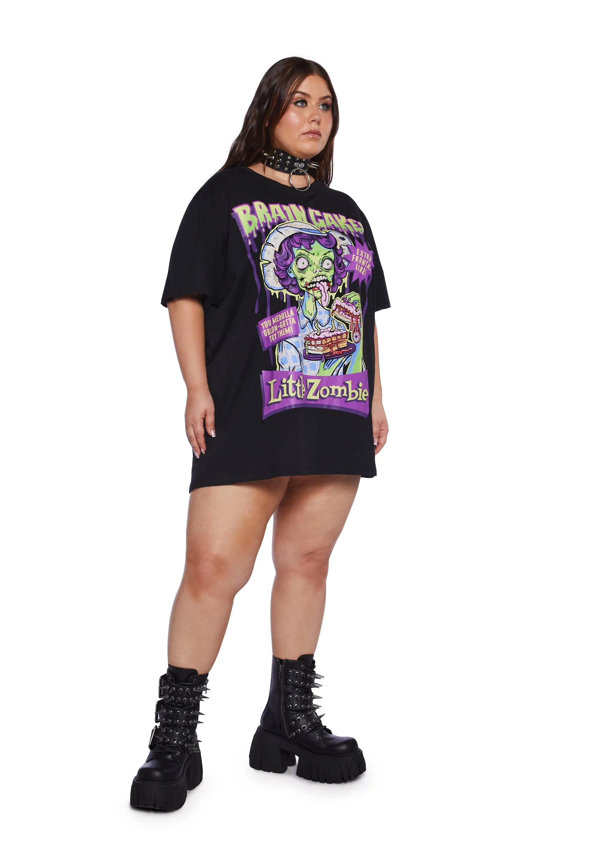 Plus Brain Food Glow In The Dark Graphic Tee sold by Dolls Kill product image thumbnail 2