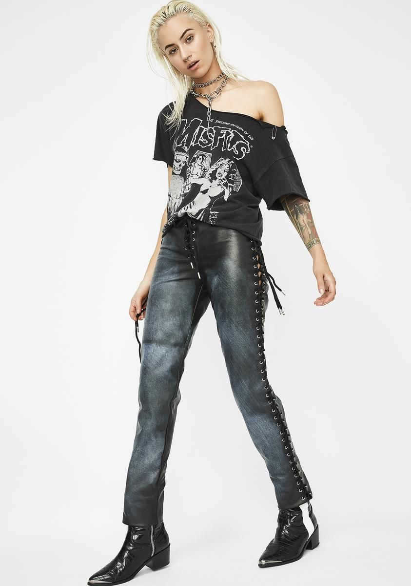 Destroyer Lace-Up Pants sold by Dolls Kill product image thumbnail 2