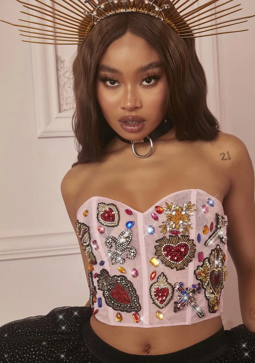 Moments Of Couture Bustier Top sold by Dolls Kill