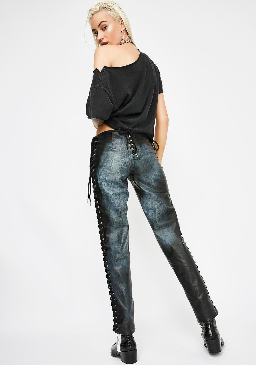 Destroyer Lace-Up Pants sold by Dolls Kill product image thumbnail 4