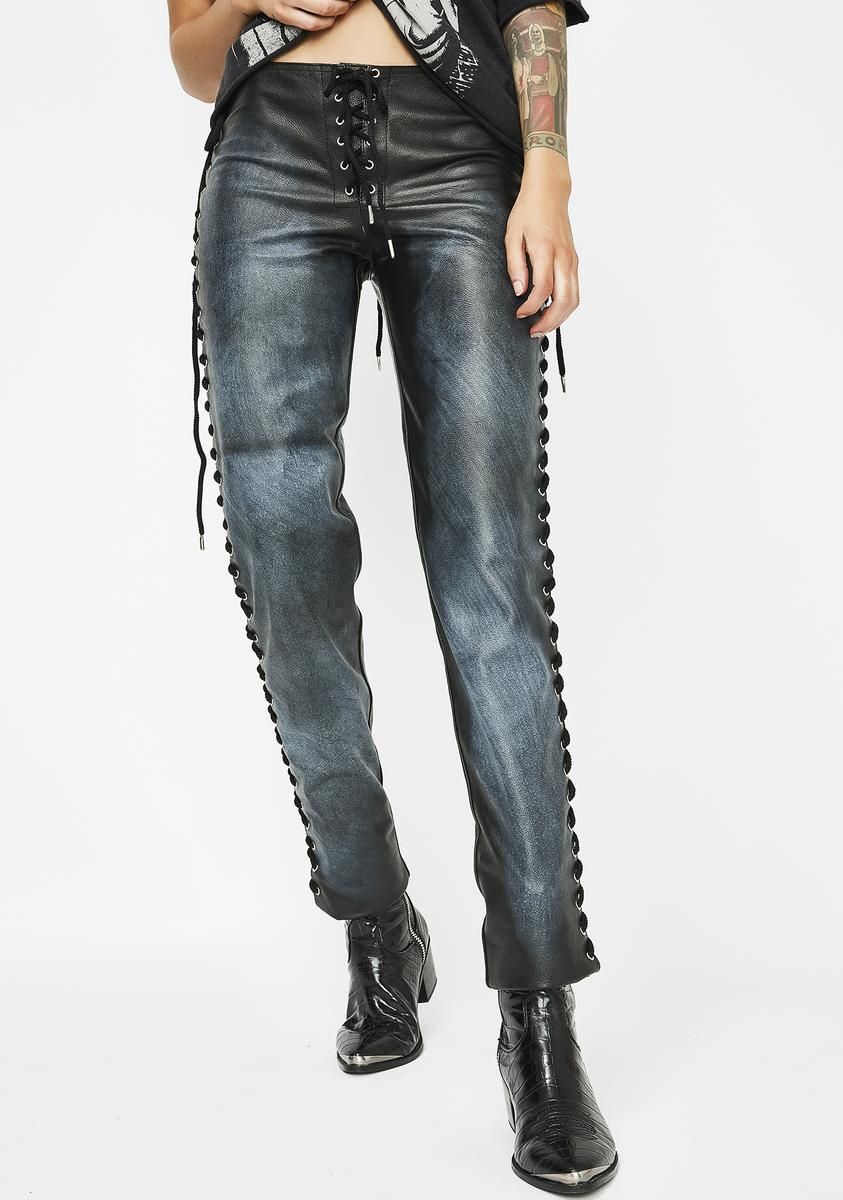 Destroyer Lace-Up Pants sold by Dolls Kill