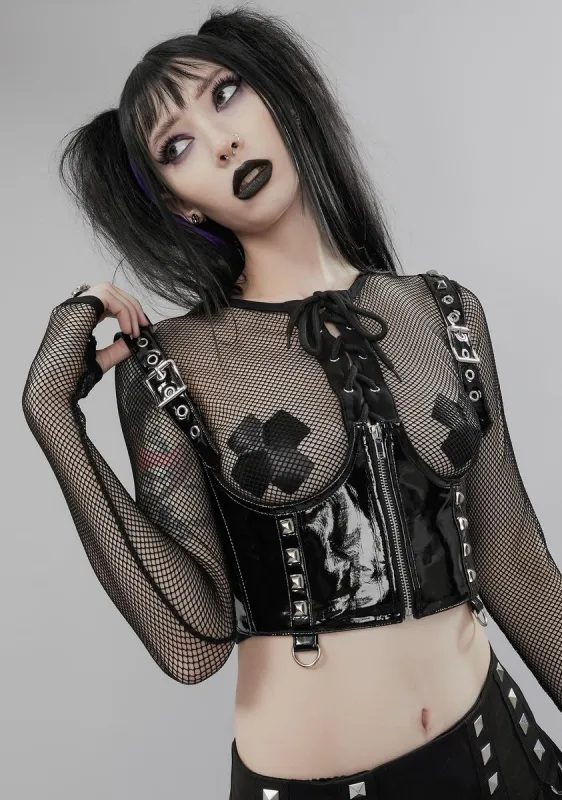 Brink Of Madness Underbust Corset sold by Dolls Kill