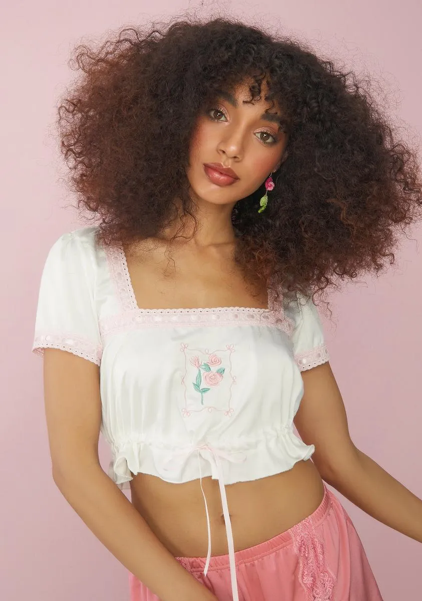 Enjoy The Little Things Floral Crop Top sold by Dolls Kill